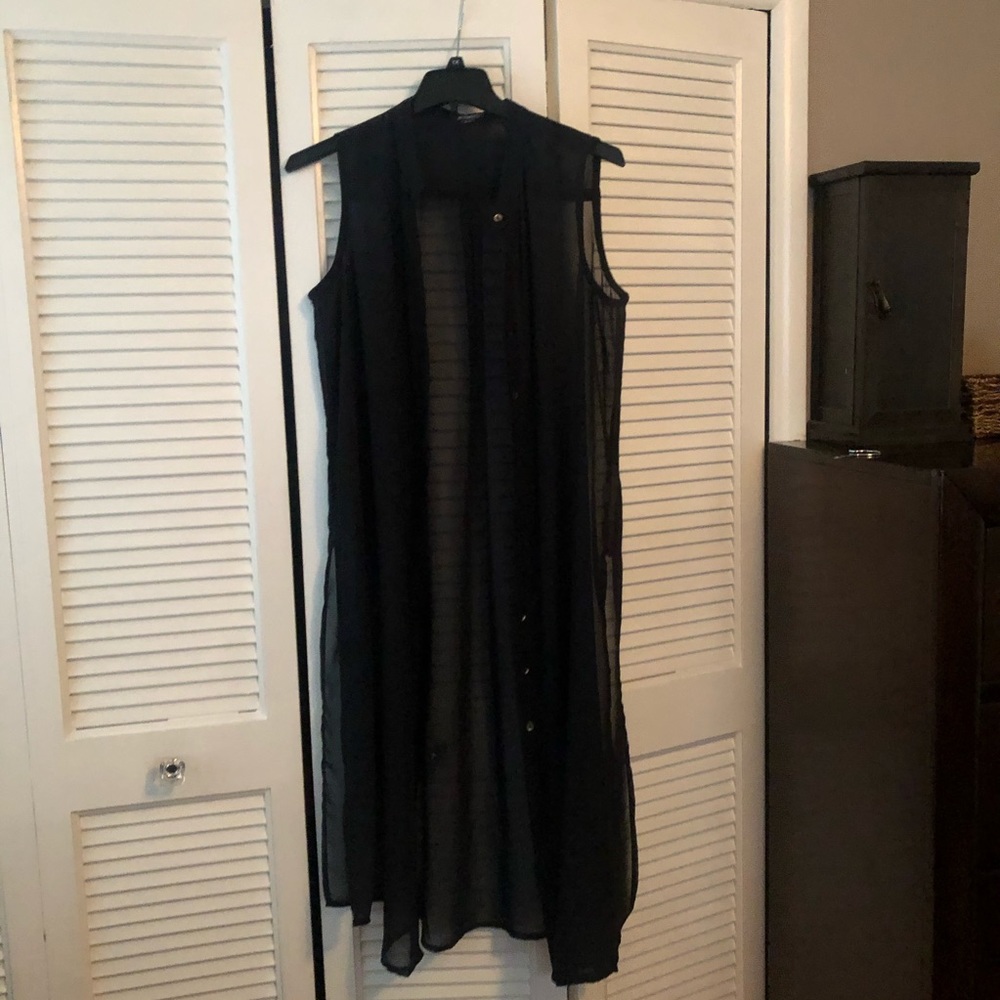 Sheer black duster
